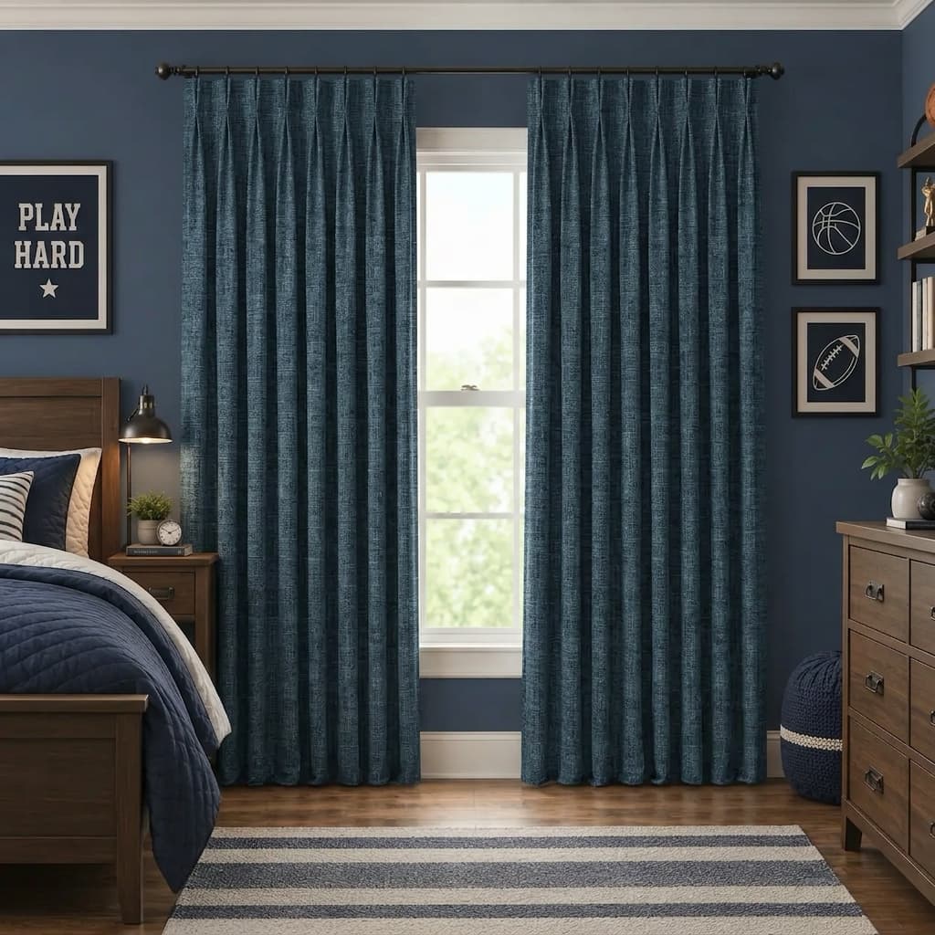 Custom Blackout Bedroom Drapery – 100% Light Blocking Curtains