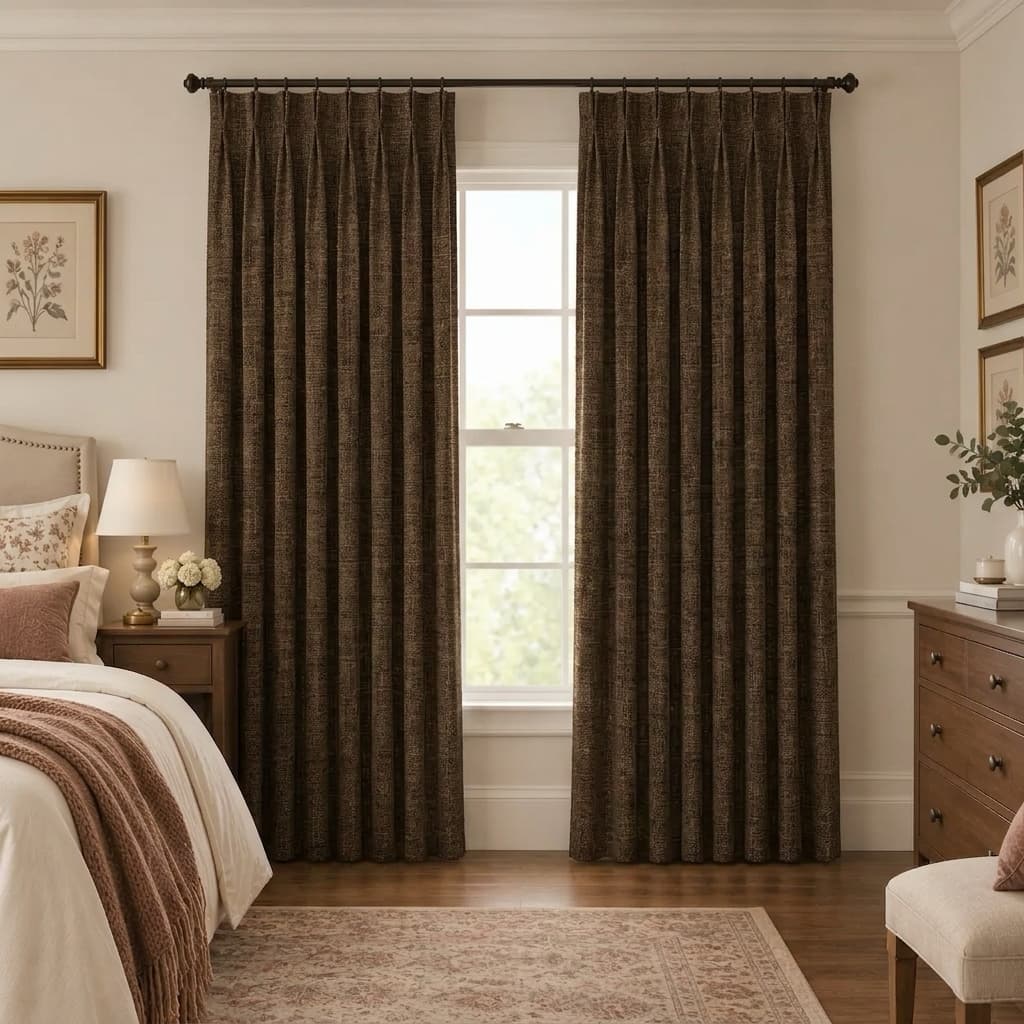 Custom Blackout Bedroom Drapery – 100% Light Blocking Curtains