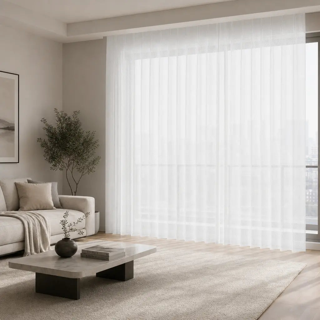 Custom Sheer Drapes – Soft Light Linen Blend – product image 8
