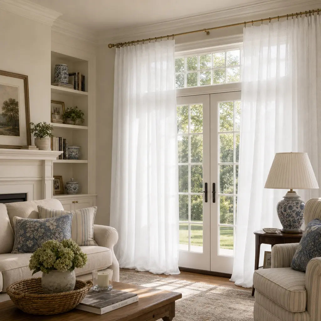 Custom Sheer Curtains – Light Filtering Linen Blend – product image 4