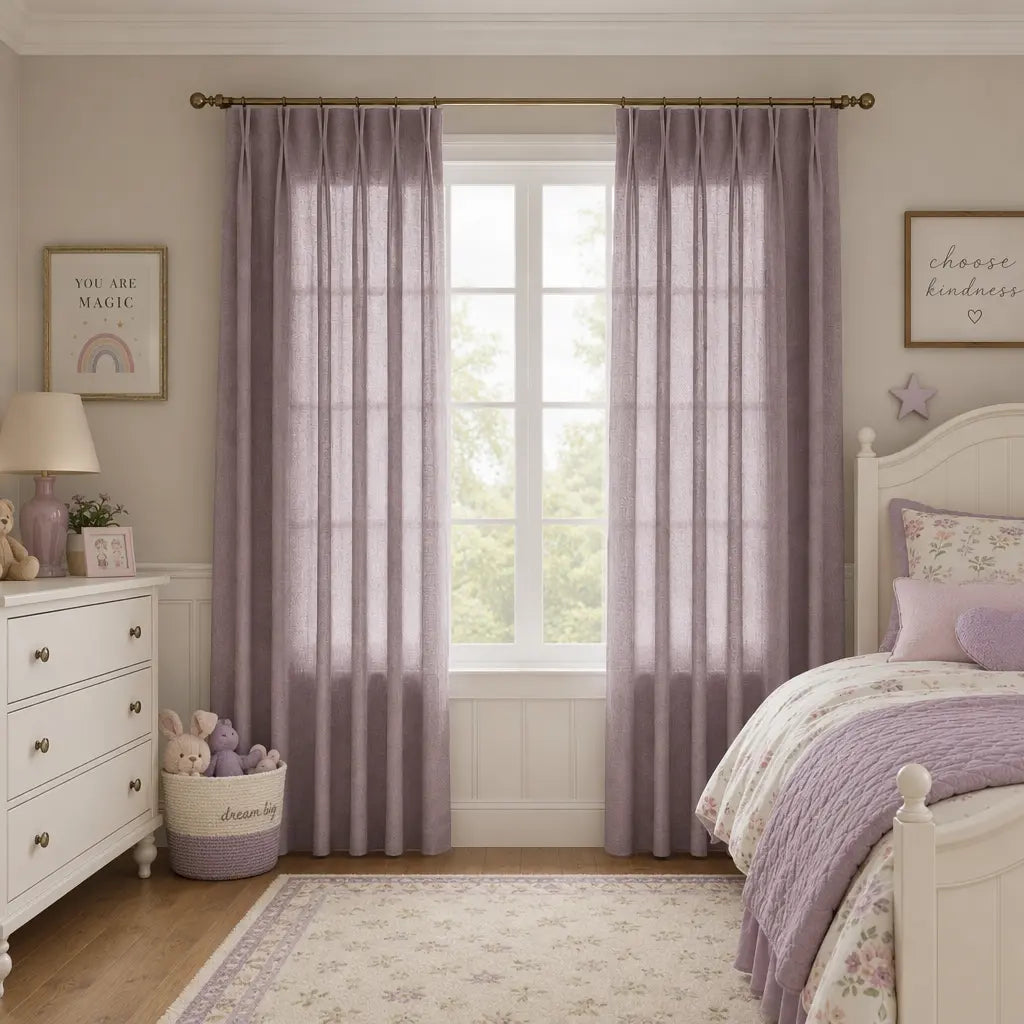 Custom Linen Blend Curtains for Bedrooms – Semi-Blackout
