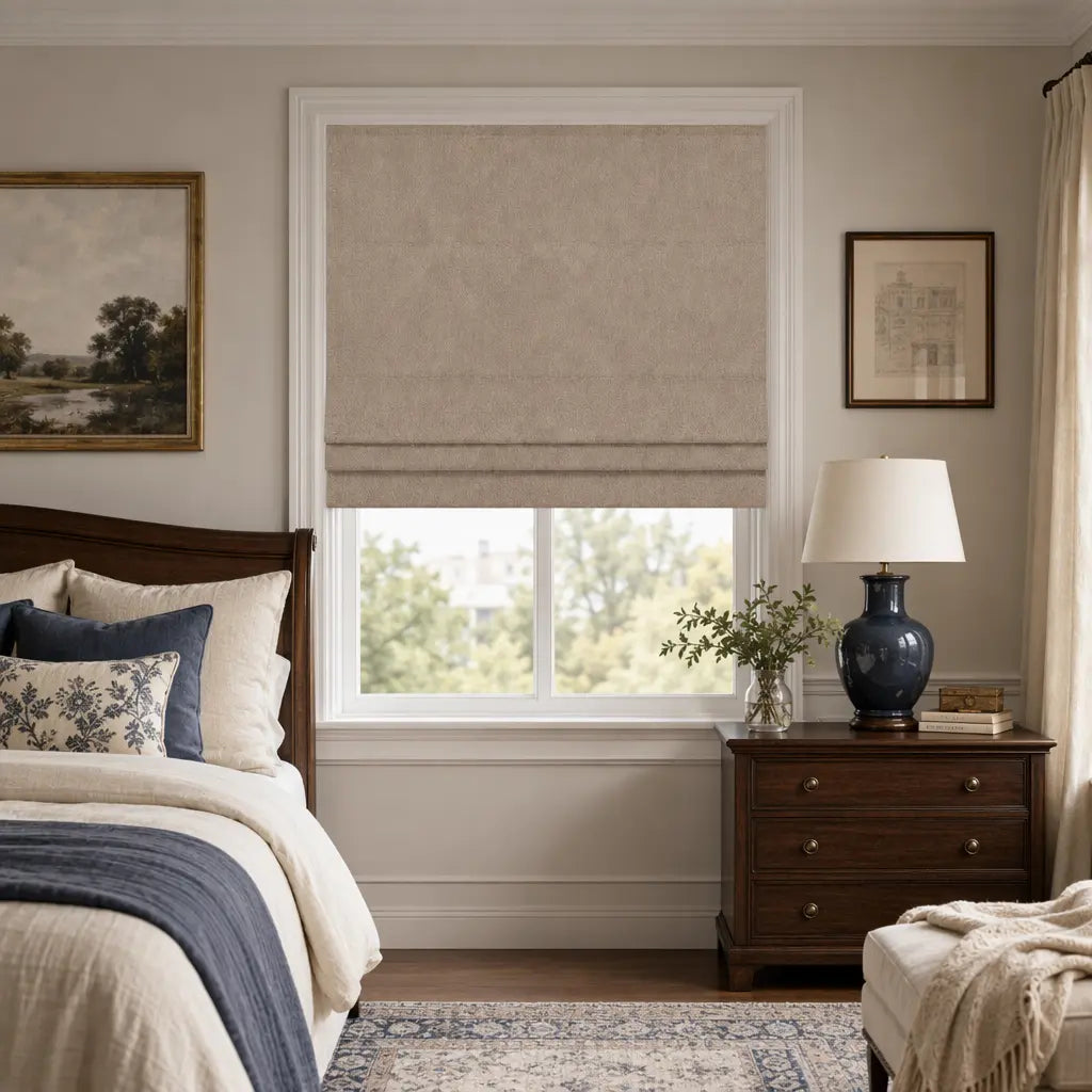 Custom Motorized Blackout Roman Shades – Smart Control – product image 6