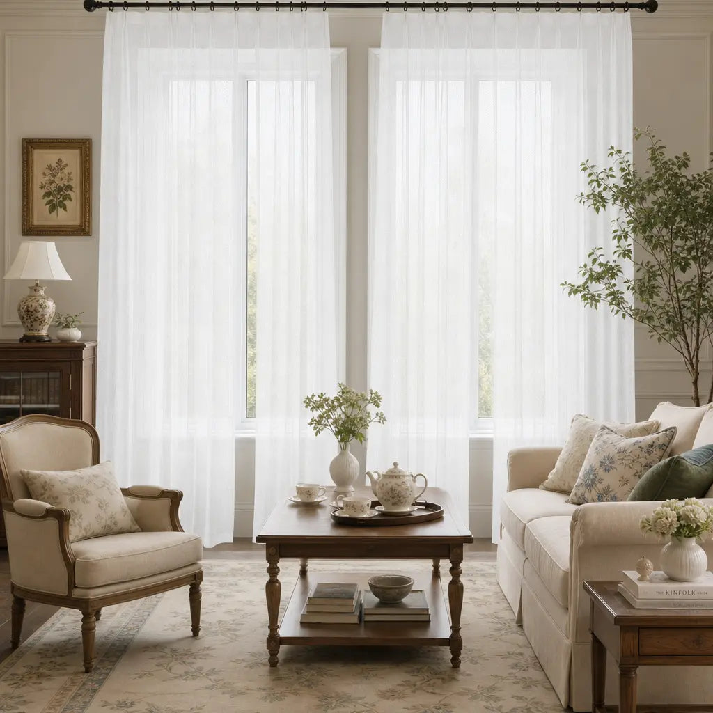 Custom Sheer Curtains – Light Filtering Linen Blend – product image 6