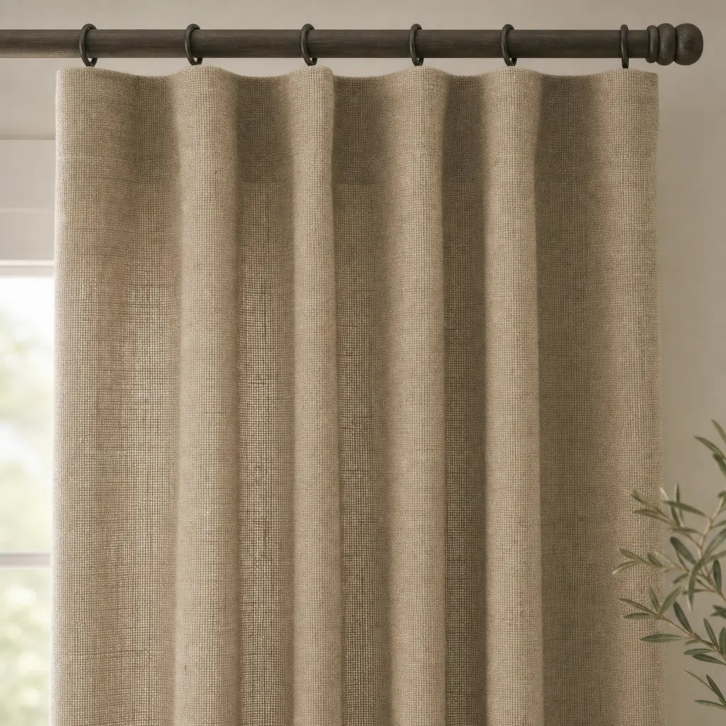 Custom Linen Blend Curtains for Living Rooms – Semi-Blackout – product image 8